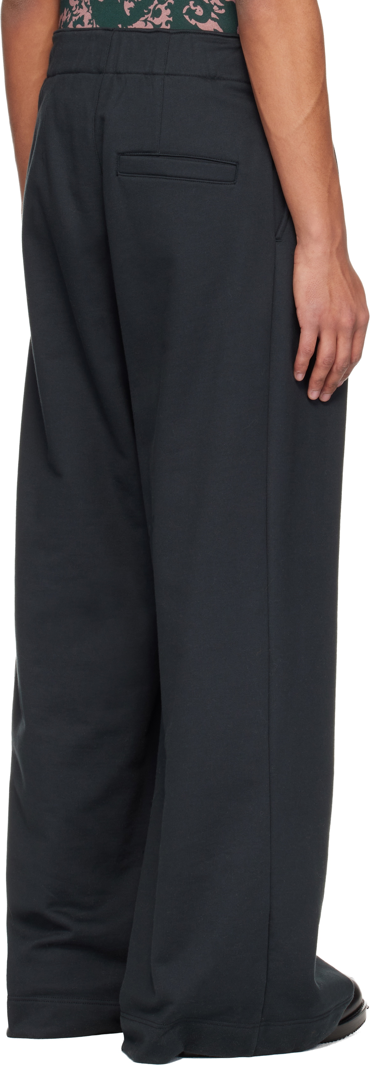 Dries Van Noten Black Pleated Sweatpants