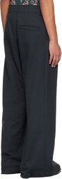 Dries Van Noten Black Pleated Sweatpants