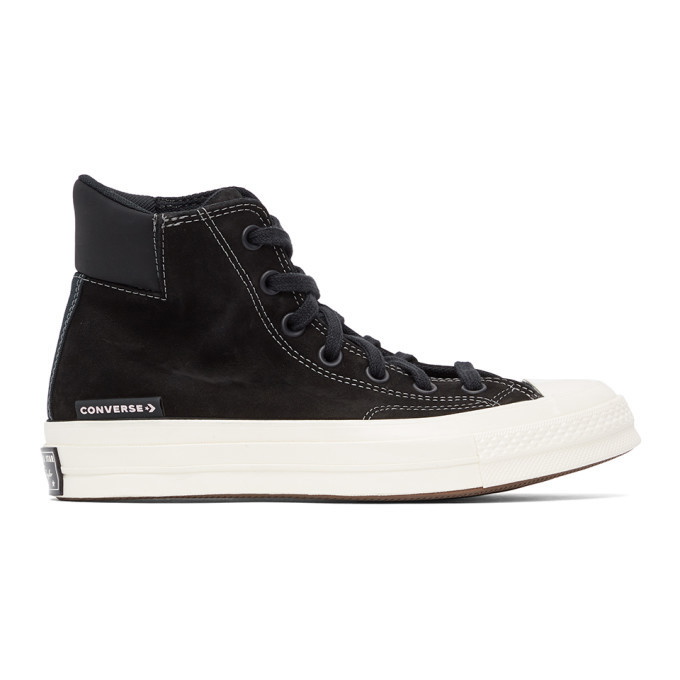 Photo: Converse Black Anodized Metals Chuck 70 Padded High Sneakers