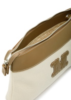 Max Mara Frisia Logo-appliquéd Canvas Clutch - Camel - One Size