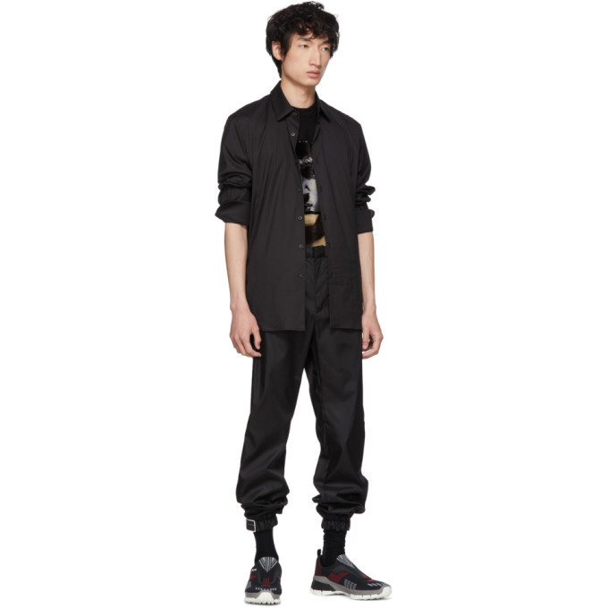 Prada Black Nylon Gabardine Trousers Prada