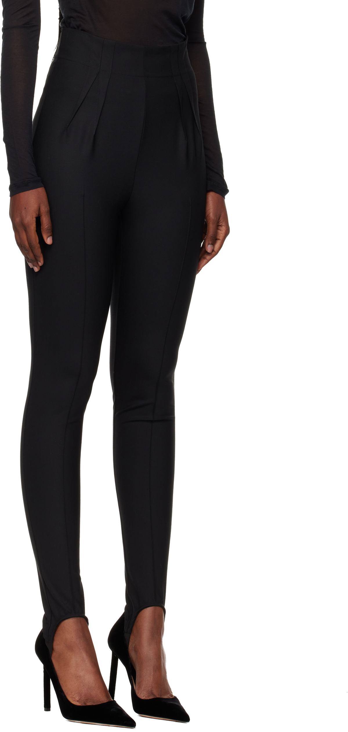Mugler Black Tailored Leggings