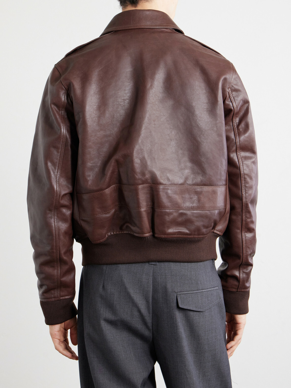 A.P.C. - Gael Leather Jacket - Brown