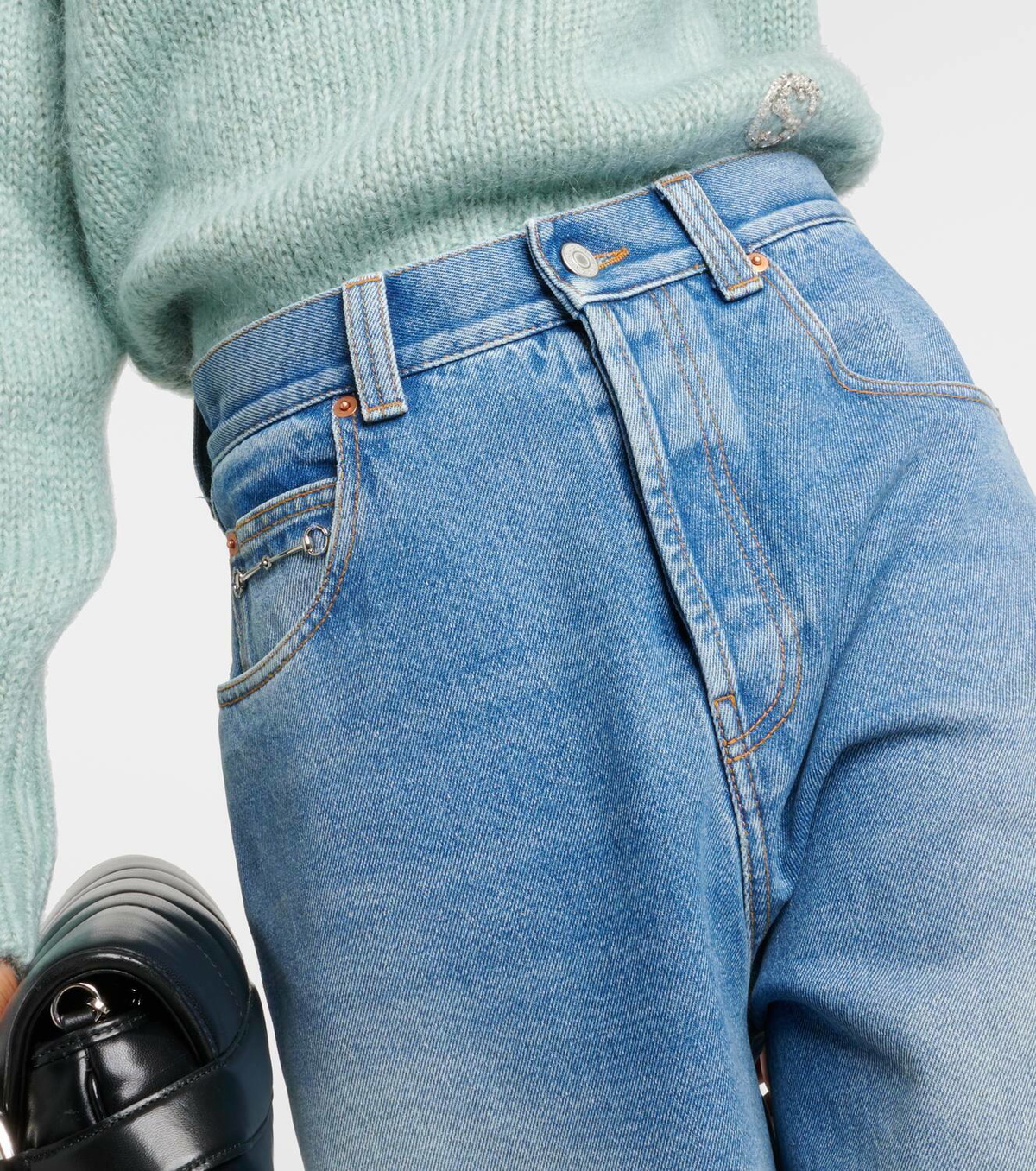 Gucci Horsebit high-rise wide-leg jeans Gucci