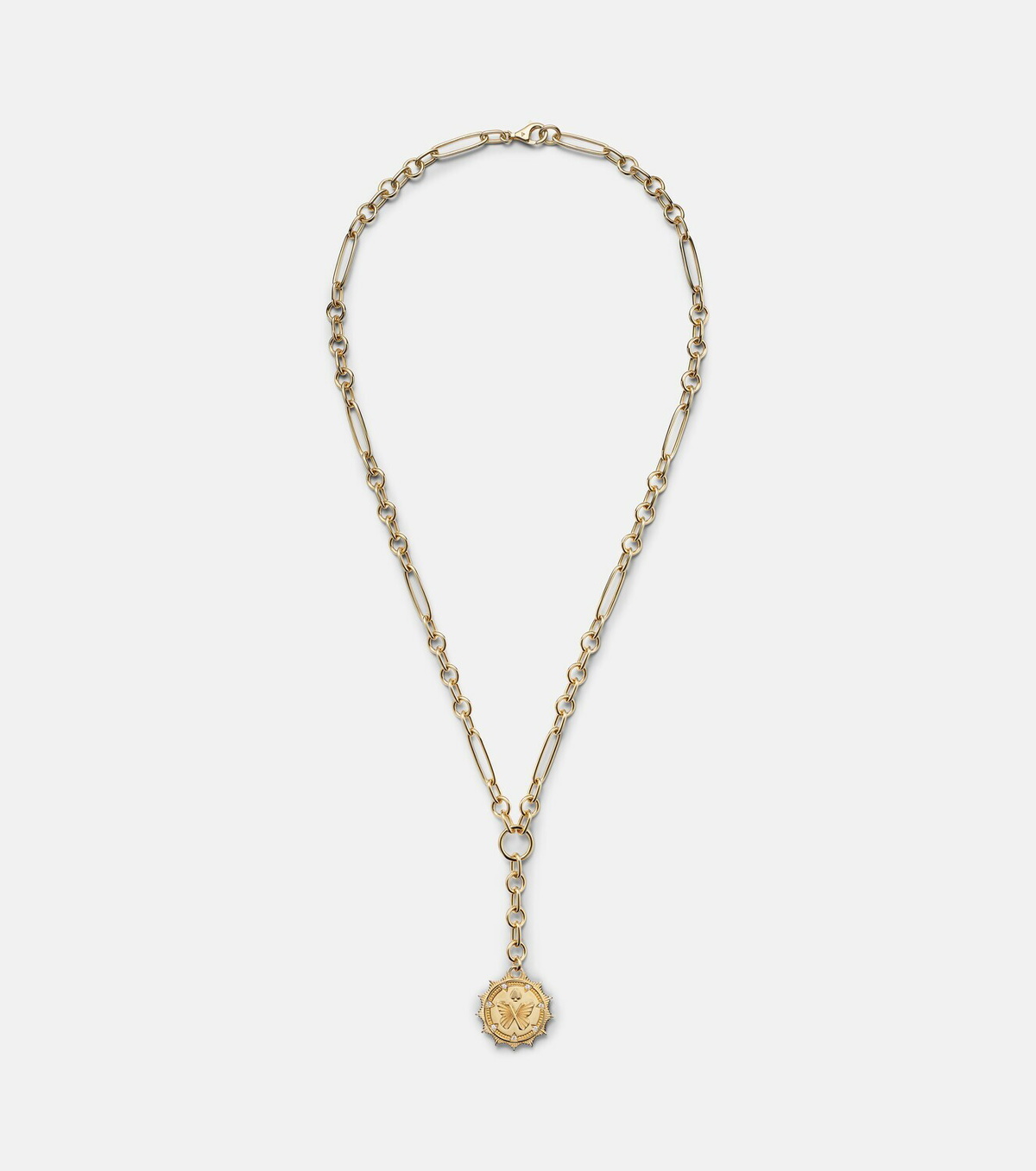 FoundRae Reverie Small 18kt gold pendant necklace with diamonds