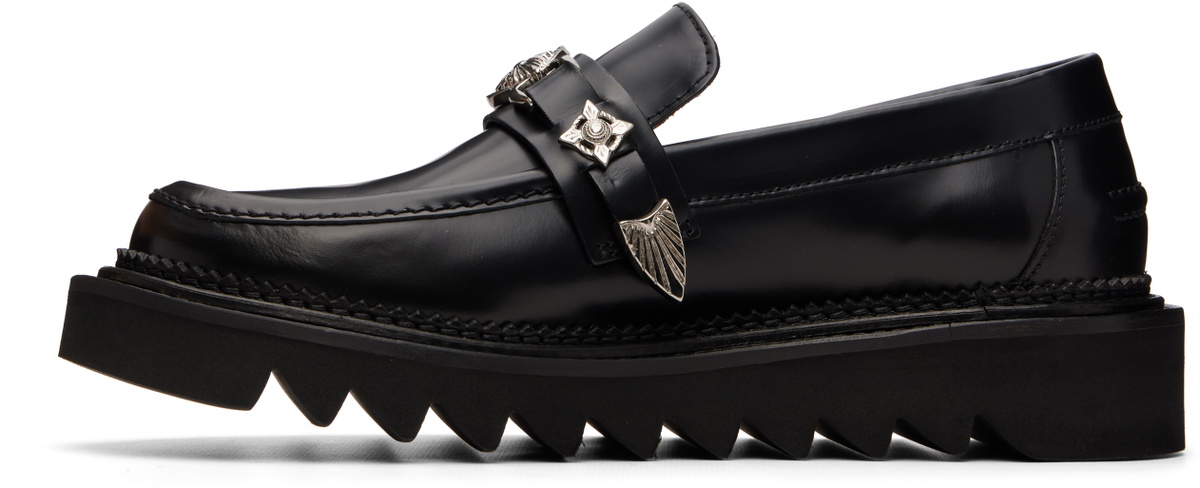 Toga Virilis Black Leather Loafers