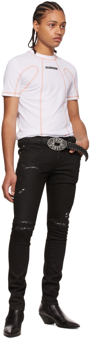 Just Cavalli White Polyester T-Shirt