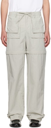 Helmut Lang Beige Convertible Cargo Pants