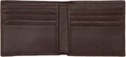 Polo Ralph Lauren Brown Pebbled Leather Billfold Wallet