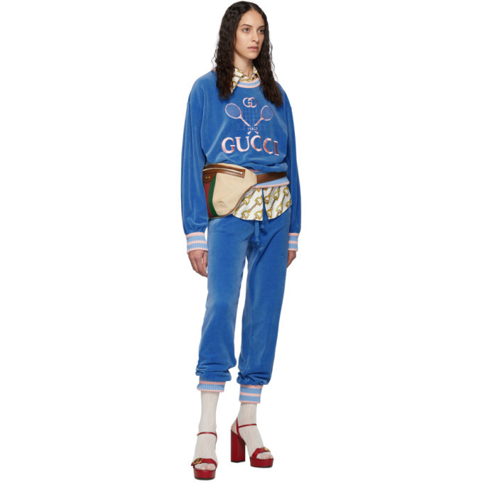 Gucci tennis logo online sweatshirt