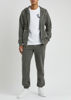 True Religion Big T Hooded Cotton-blend Sweatshirt Grey