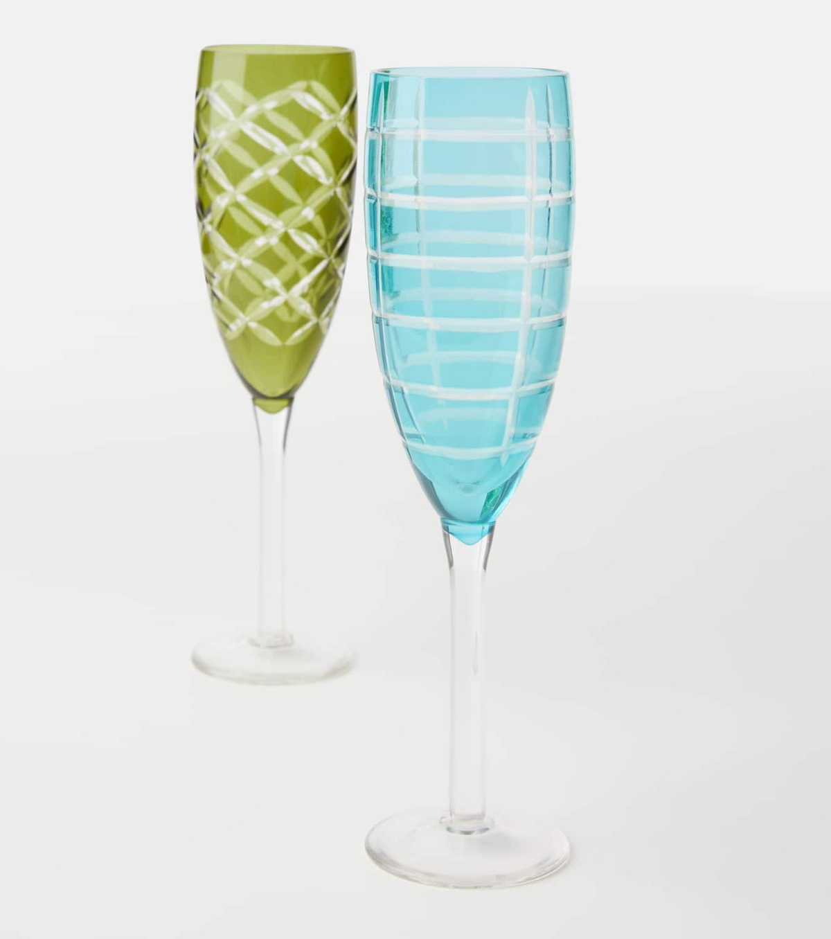 Polspotten Cuttings set of 6 champagne flute glasses