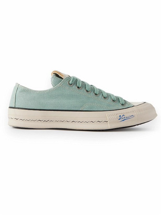 Photo: Visvim - Skagway Leather-Trimmed Canvas Sneakers - Green