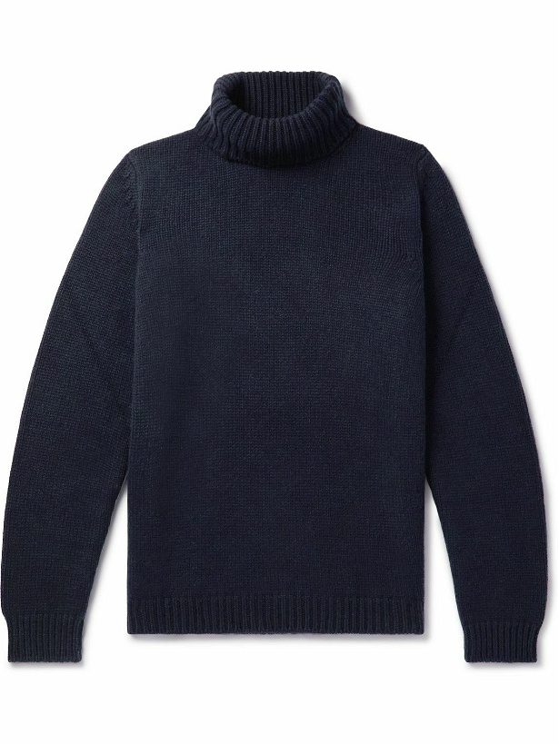 Photo: Anderson & Sheppard - Cashmere Turtleneck Sweater - Blue