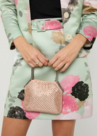 Bernadette Eva Belted Floral-print Satin Skirt Green