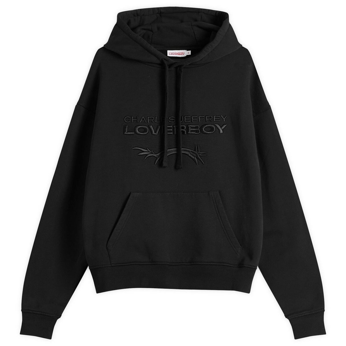 Charles Jeffrey LOVERBOY Black Sleeveless Label Ears Hoodie