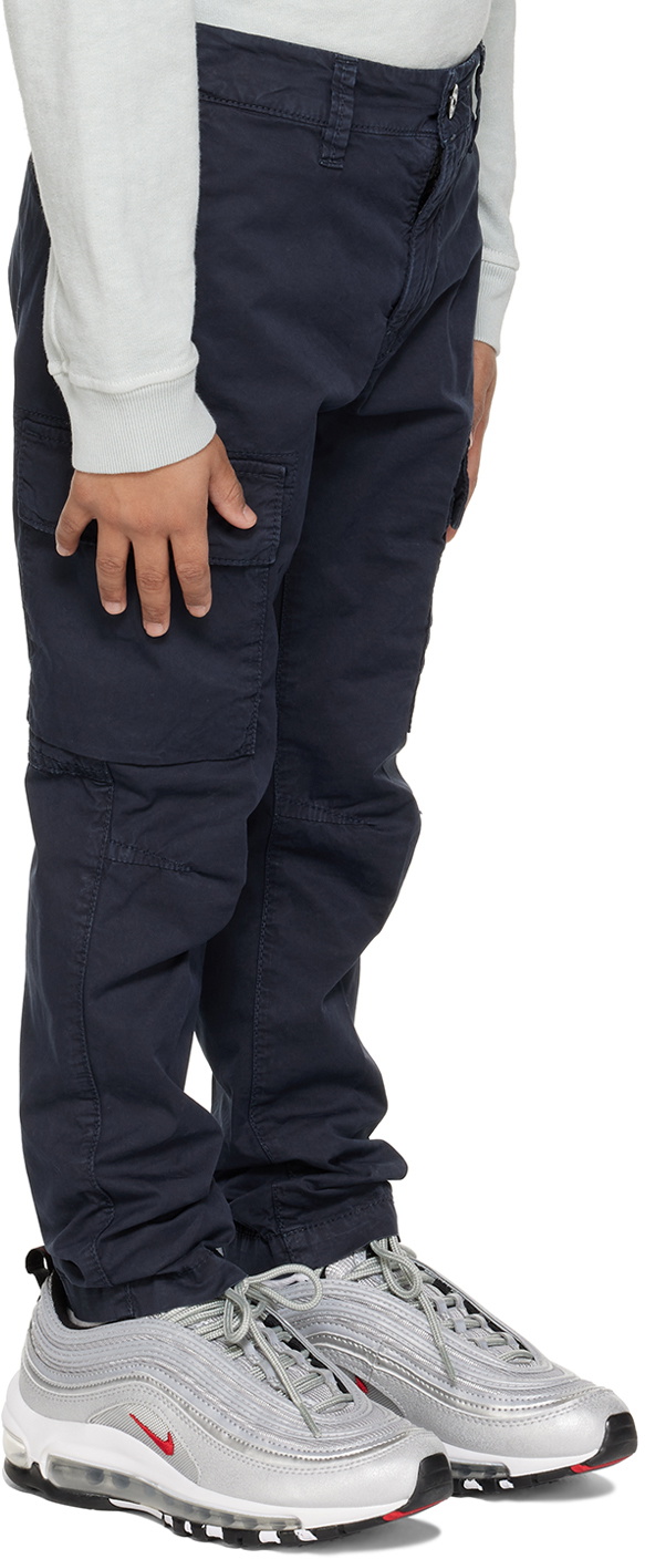 Stone Island Junior Kids Navy Patch Cargo Pants