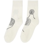 Ys White Spinning Jacquard Spiral Socks