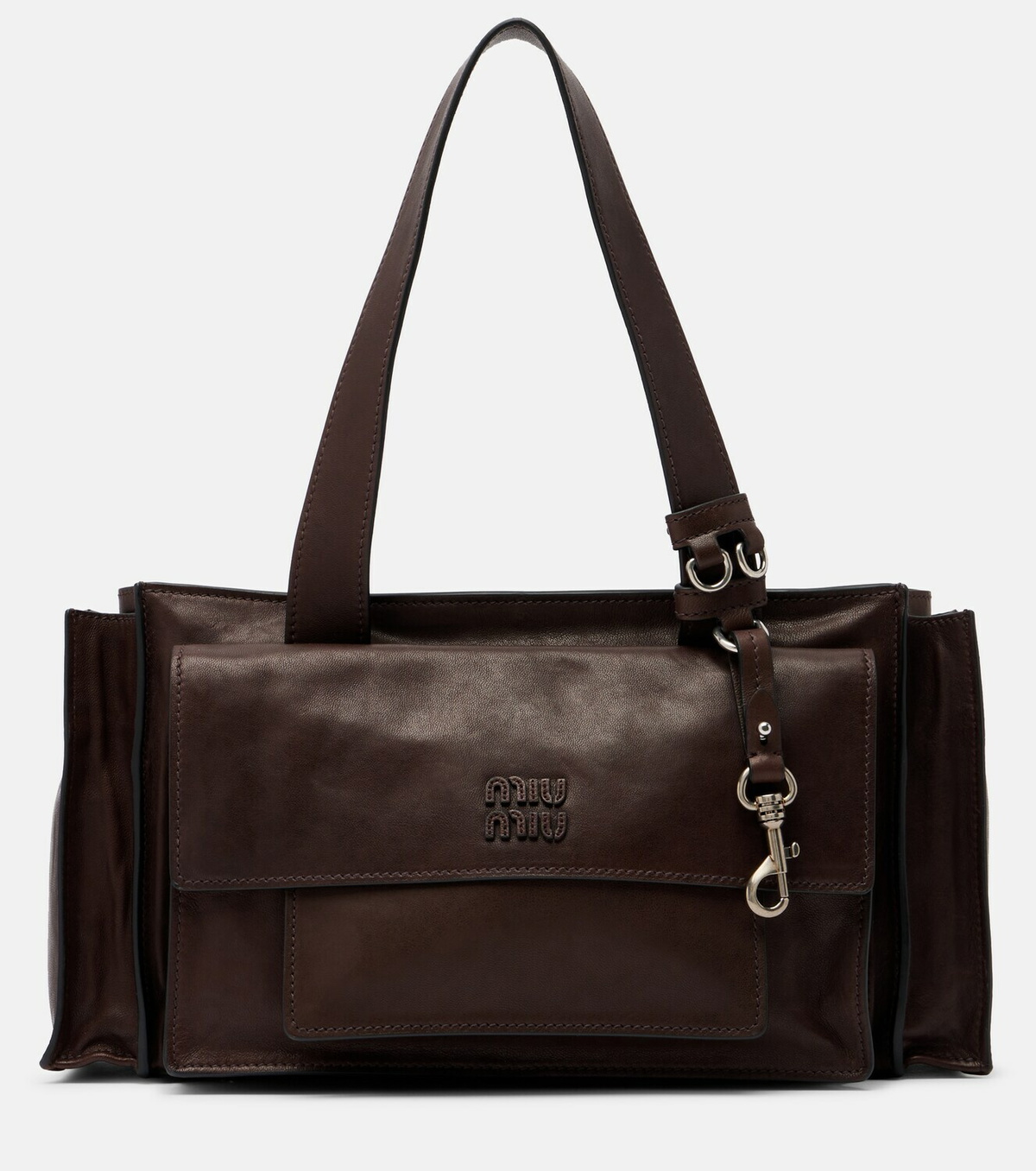 Miu Miu Utilitaire leather shoulder bag
