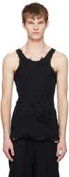 Doublet Black Destroyed Tank Top