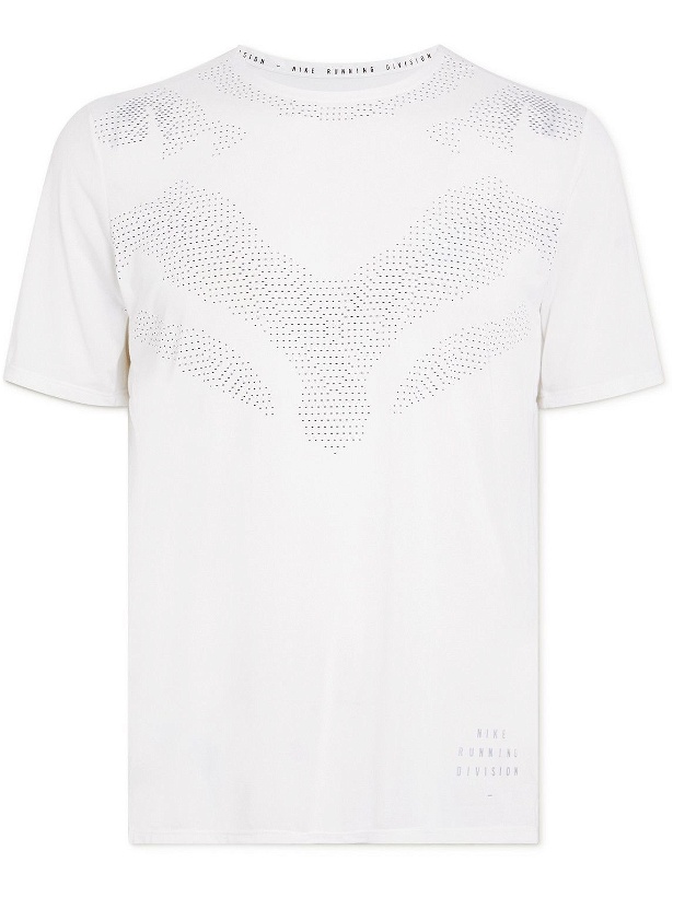 Photo: Nike Running - Rise 365 Run Division Printed Dri-FIT T-Shirt - White