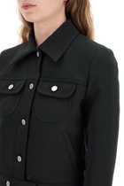 COURREGES twill trucker jacket in Black
