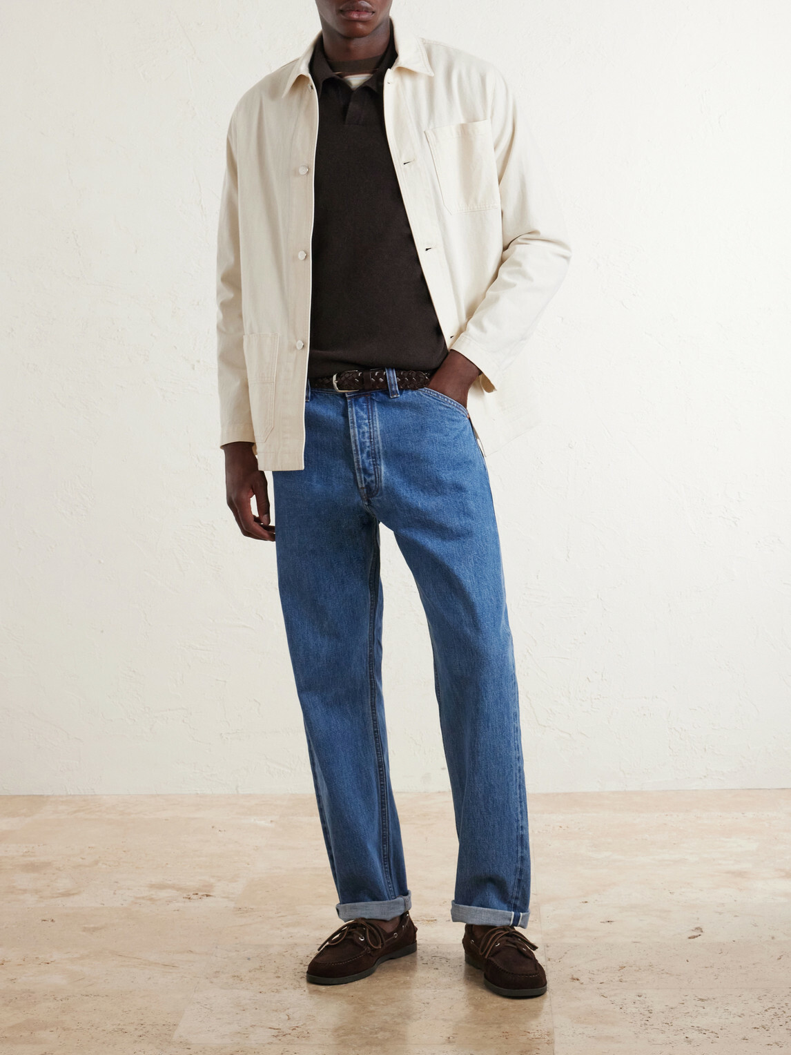 Altea - Virgin Wool Polo Sweater - Brown