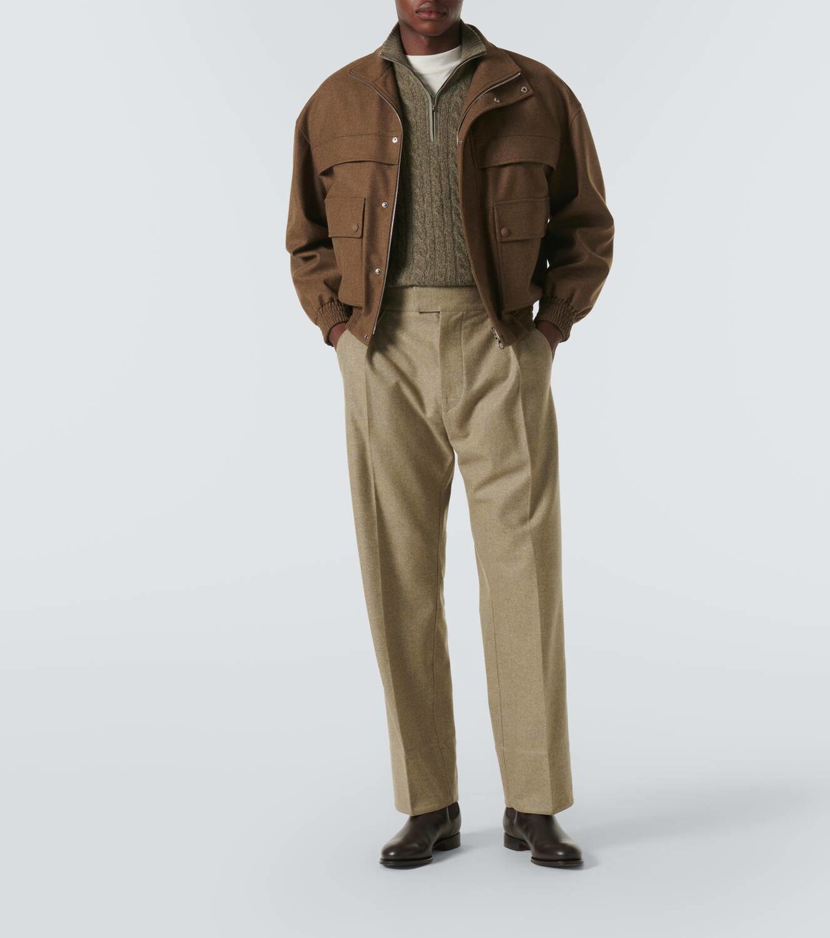 Loro Piana Tristar wool and cashmere bomber jacket Loro Piana