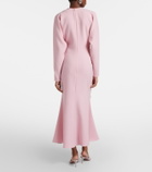 Costarellos Avenna embellished crêpe midi dress