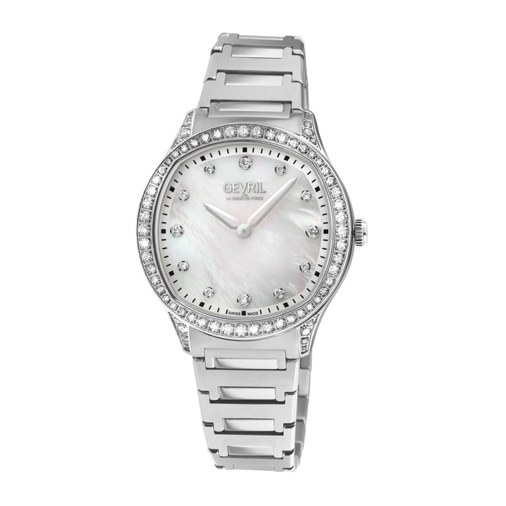 Photo: Gevril Morcote Diamond Mother of Pearl Dial Ladies Watch 10241B