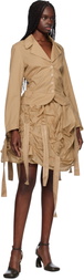 Renaissance Renaissance Beige Tank Double Layer Blazer