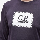 C.P. Company Men's Long Sleeve Patch Logo T-Shirt in Total Eclipse