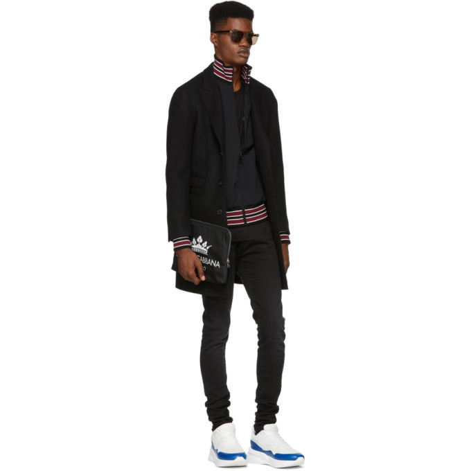 Dolce and Gabbana Black Zip-Up Track Jacket Dolce & Gabbana