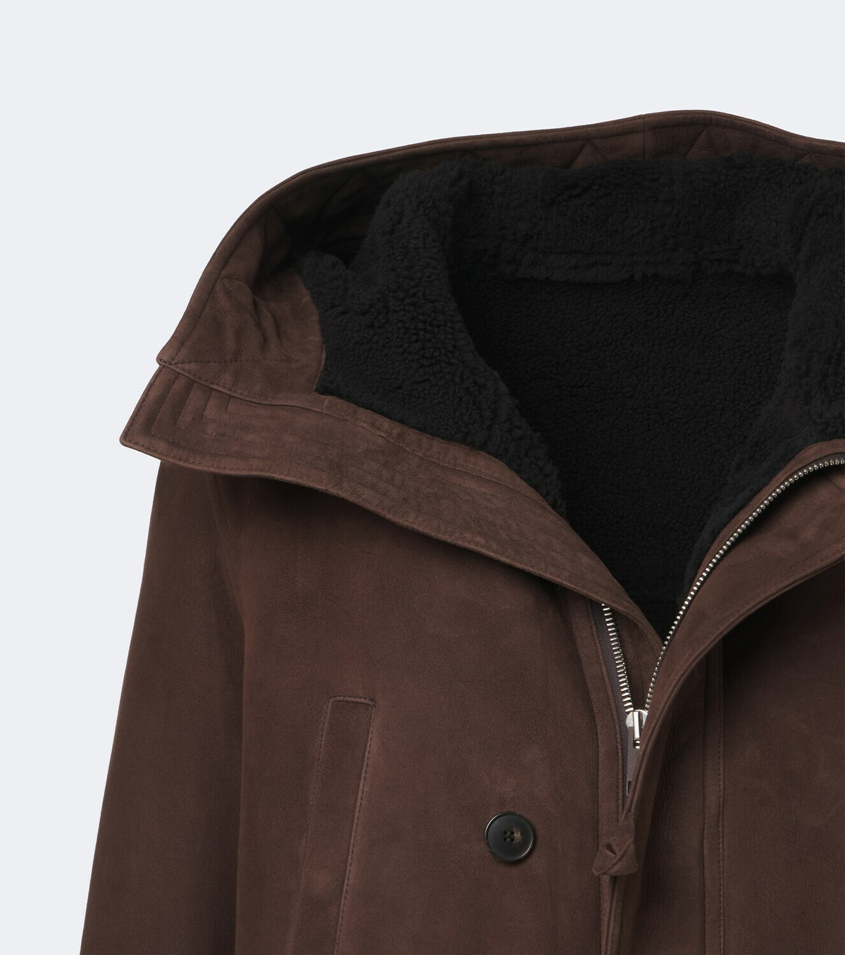 Yves Salomon Shearling-lined suede parka
