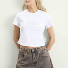 Dime Women's Cursive T-Shirt in White