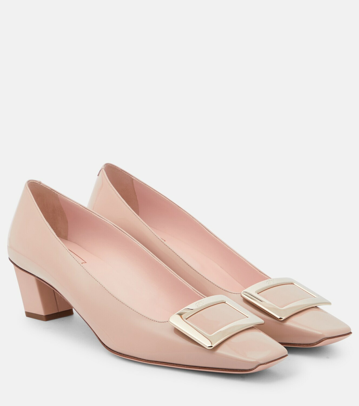 roger vivier belle vivier leather pumps