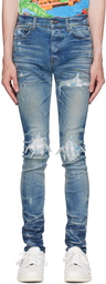 AMIRI Indigo Distressed Jeans