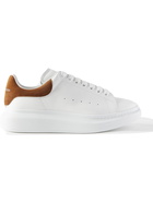 Alexander McQueen - Exaggerated-Sole Suede-Trimmed Leather Sneakers - White