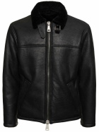 GIORGIO BRATO Waxed Curly Shearling Jacket