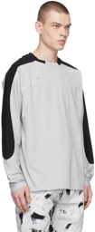 HELIOT EMIL Grey & Black Cotton T-Shirt