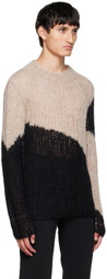 Anna Sui SSENSE Exclusive Beige & Black Nuwave Sweater