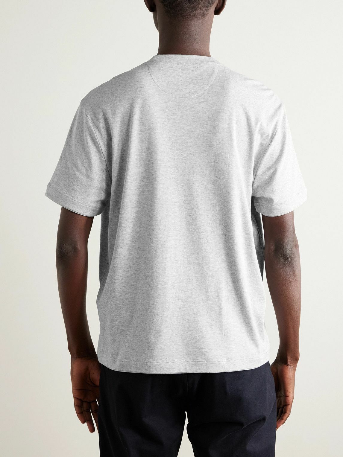 Eleventy - Cotton and Modal-Blend Jersey T-Shirt - Gray