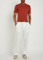 John Smedley Lorca Fine-knit Cotton T-shirt Red