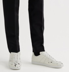 Maison Margiela - Replica Paint-Splattered Full-Grain Leather Sneakers - White