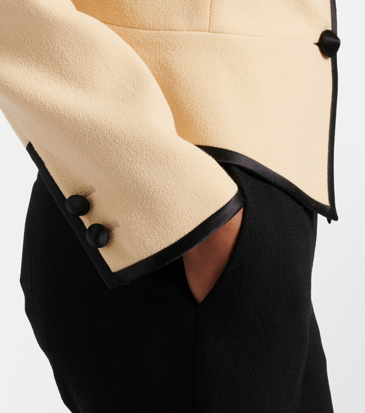 Valentino Bow-detail virgin wool crêpe jacket