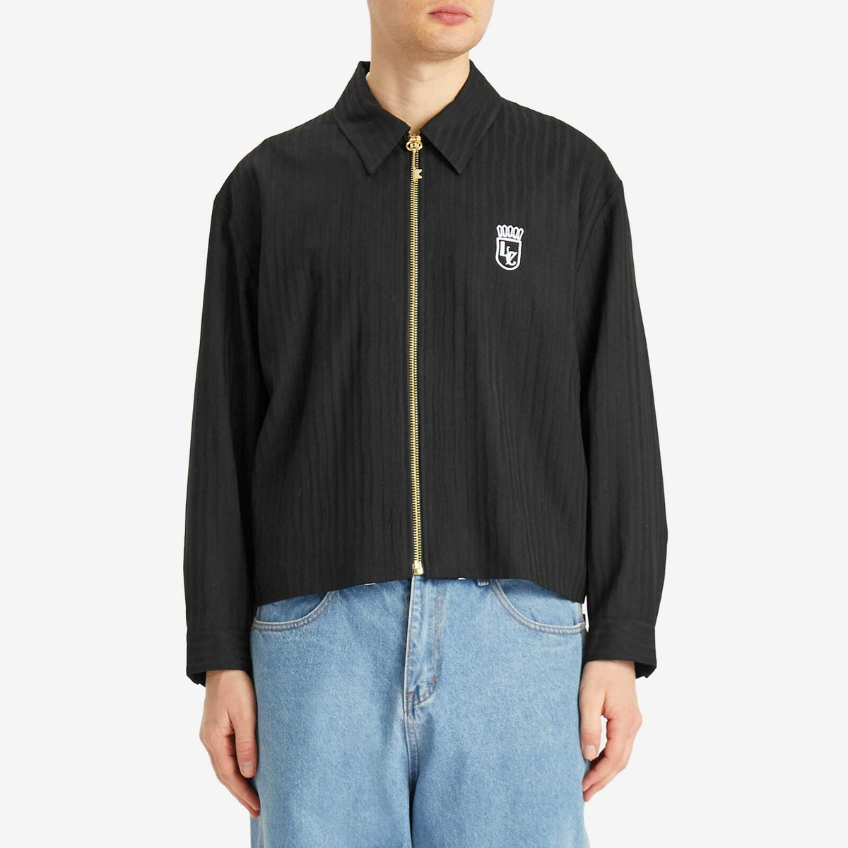 Late Checkout Men's Suitcase Zipper Jacket in Black