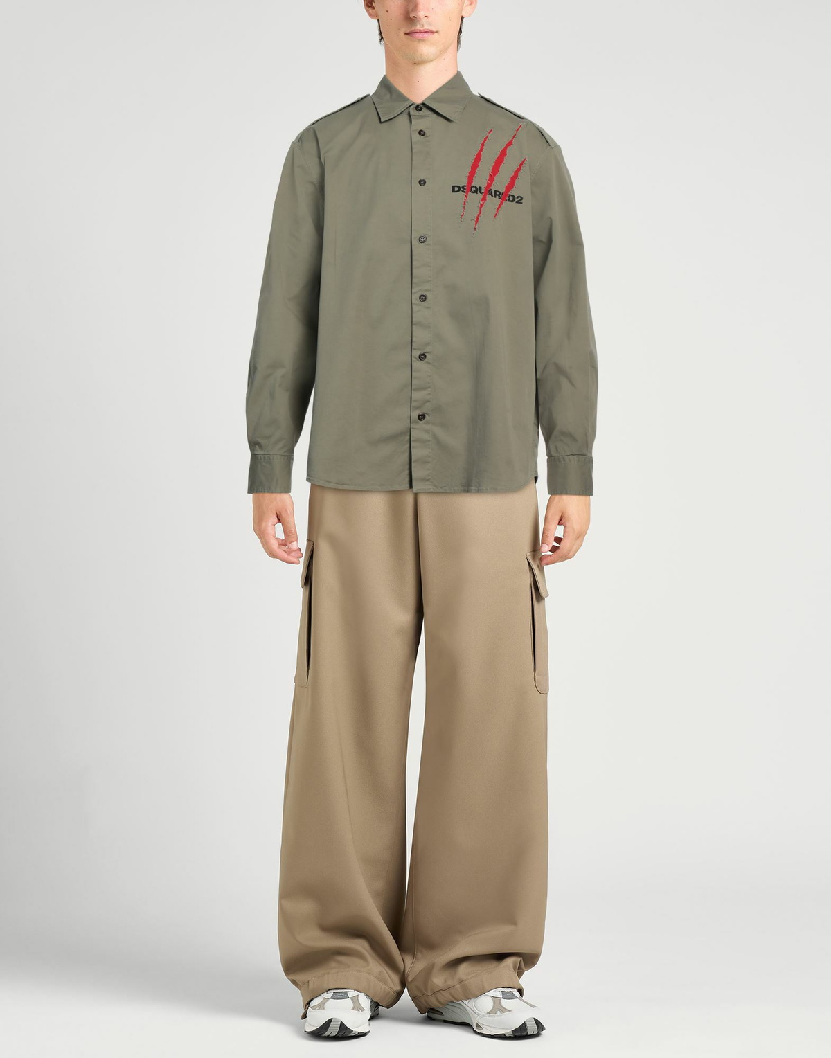 Dsquared2 Mens Shirt Military in Green