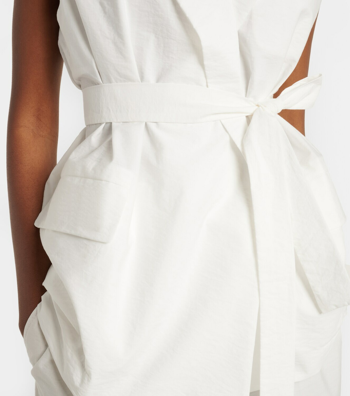 Brunello Cucinelli Belted cotton-blend vest