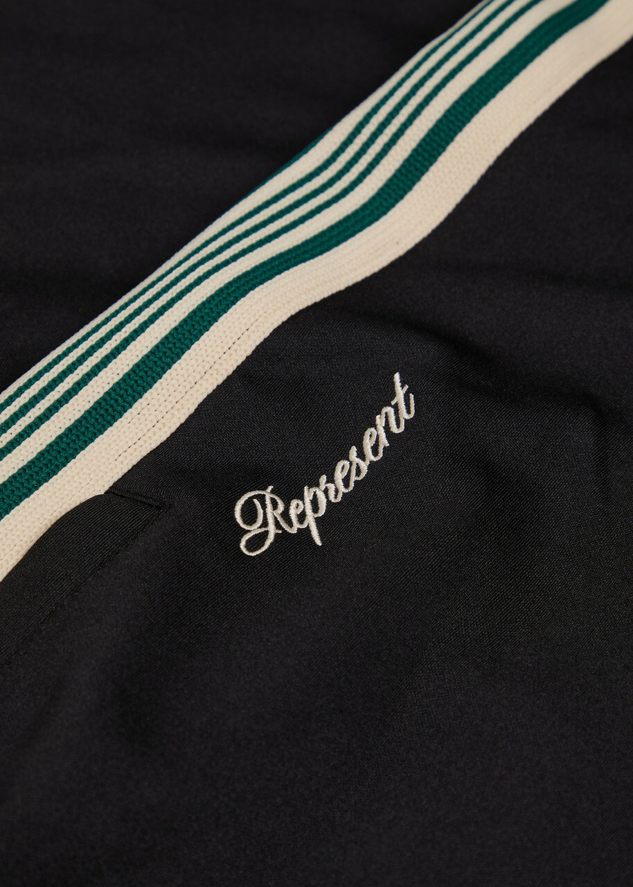 Represent Taped Logo-embroidered Jersey Track Pants Black
