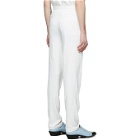 Haider Ackermann White Narrow Waistband Trousers